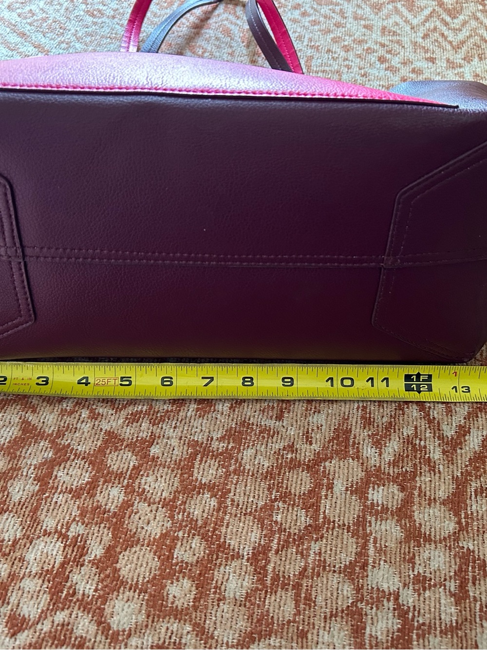 Kate Spade Maroon and Pink Tote Bag with Structured Design - Picture 13 of 14